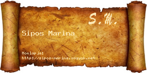 Sipos Marina névjegykártya